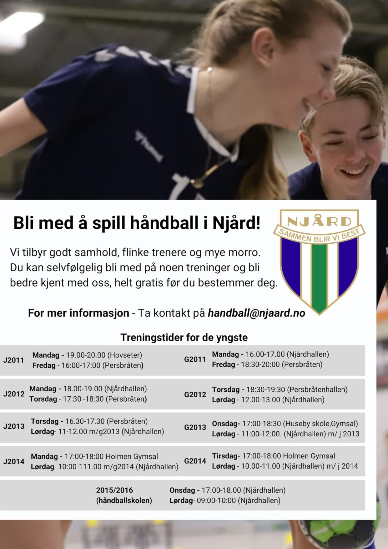 Bli med å spill håndball i Njård!